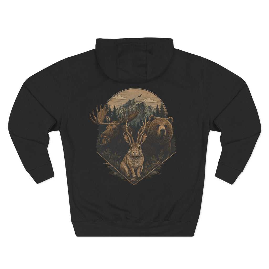 Wild Wyoming Hoodie — Bear, Jackalope, Moose