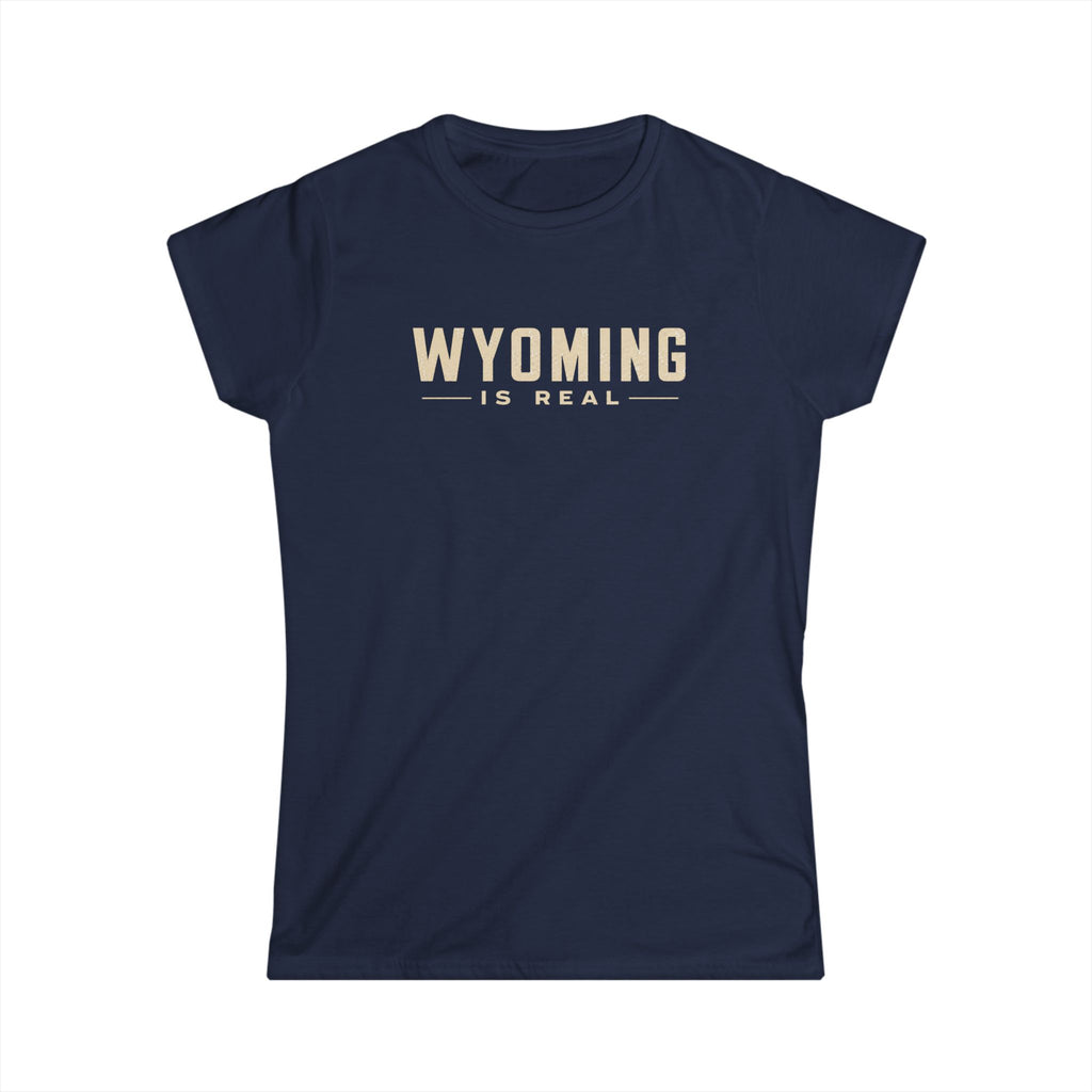 Wyoming Is Real Women's V-Neck Tee — State Pride Graphic T-Shirt