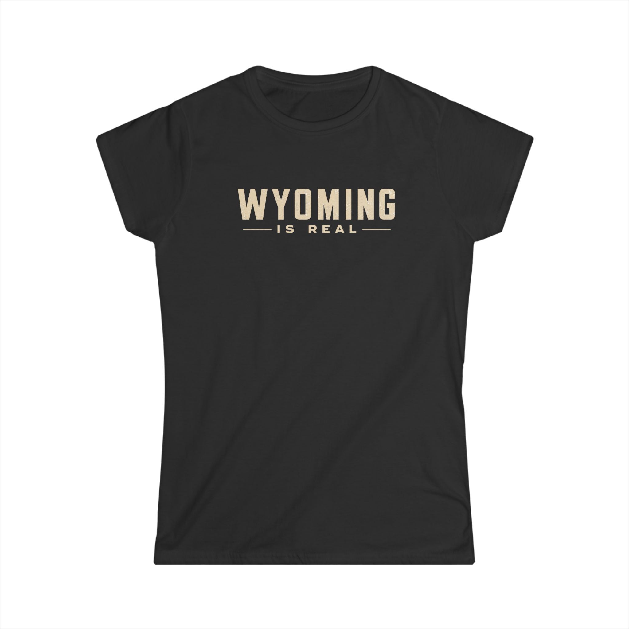 Wyoming Is Real Women's V-Neck Tee — State Pride Graphic T-Shirt
