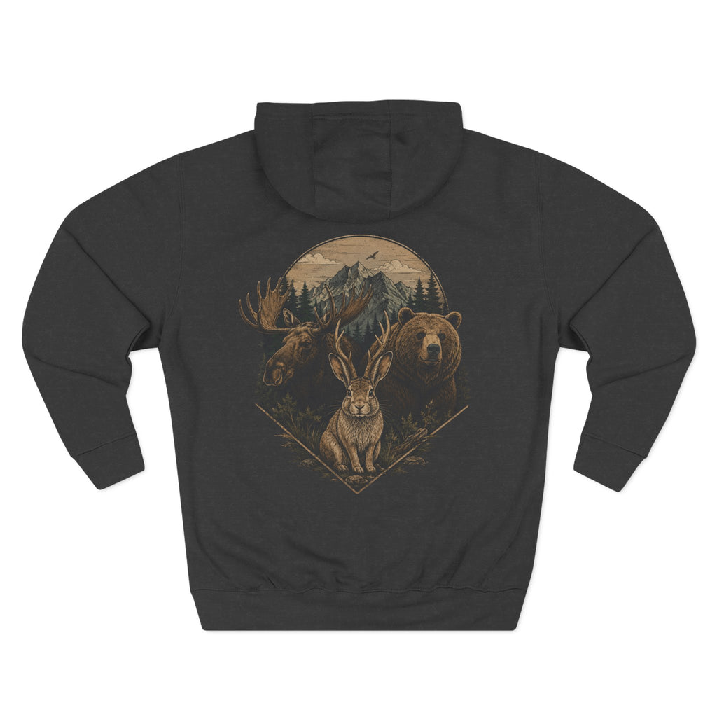 Wild Wyoming Hoodie — Bear, Jackalope, Moose