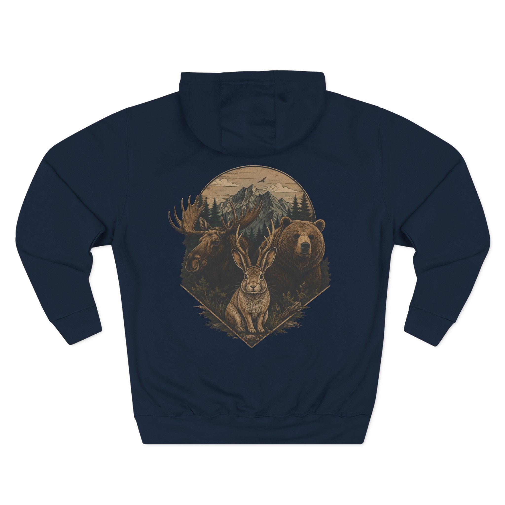 Wild Wyoming Hoodie — Bear, Jackalope, Moose